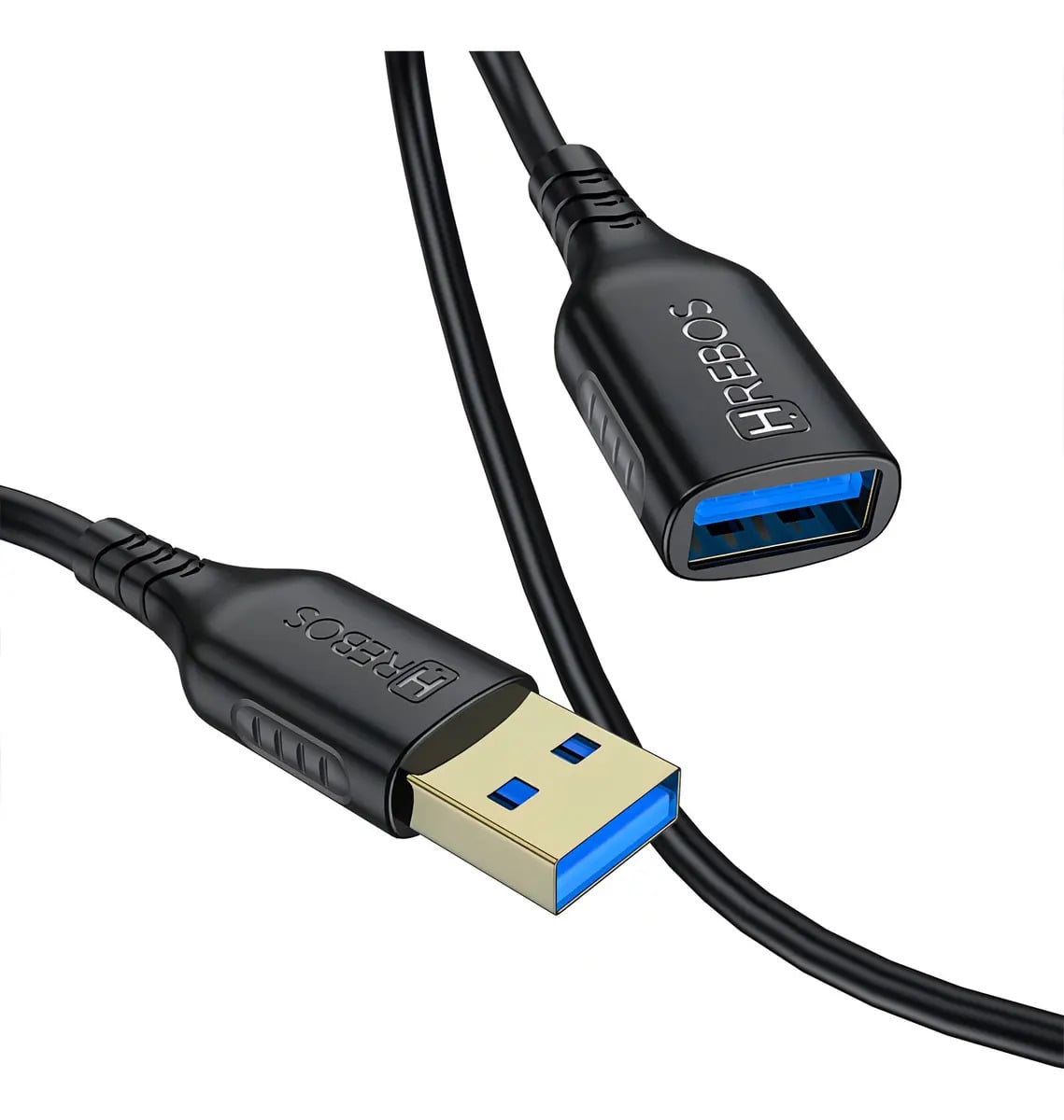 Cabo Usb 2.0 Extensão 2 Metros Extensor Macho Fêmea Cor Preto — Acessórios para Celulares