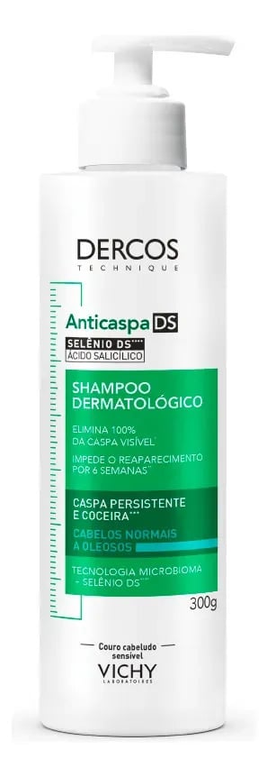 Shampoo Anticaspa Cabelos Normais a Oleosos, Dercos DS Vichy, 300g — Cuidados com o Cabelo