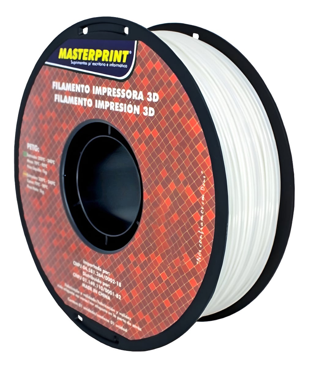 Masterprint PETG filamento branco — Impressão