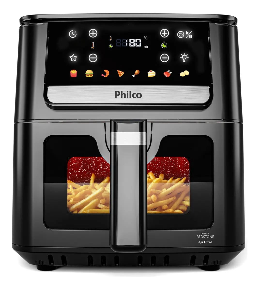 Air Fryer Philco 6,5L Visor Glass e Redstone 1700W PAF65A — Eletros de cozinha