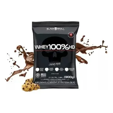 Suplemento em pó Black Skull Whey 100% HD sabor Cookies 900 g