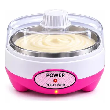 Máquina Fazer Iogurte Natural Grego Iogurteira Elétrica 1l Rosa — Eletros de cozinha