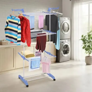 Varal De Chão Grande De Roupas 3 Andares Dobrável Cor Azul Kontuz 170 cm — Cuidado da Casa e Lavanderia