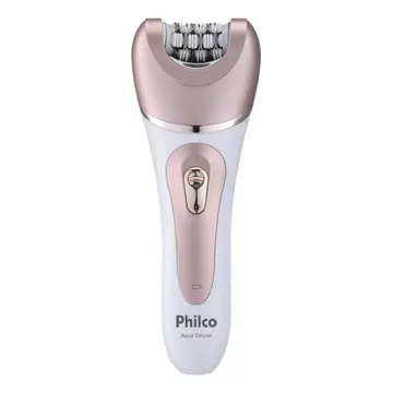Depilador Philco Aqua Deluxe Pdp01r Branco E Rosa 110v/220v Rosa-pálido — Depilação