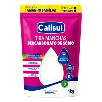 Percarbonato De Sódio 100% Puro Tira Manchas Alvejante - 1kg Calisul — Cuidado da Casa e Lavanderia