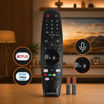 Controle Remoto Enveloz para TV LG ThinQ AI Magic com Comando de Voz e Pilhas — Controles Remotos
