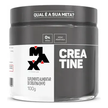 Creatina 100g Creatina Monohidratada Max Titanium Sem Sabor Alta Pureza — Suplementos Alimentares