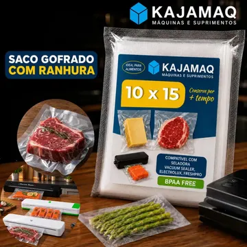 100 Sacos 10x15 Embalagem Ranhuras Gofrada Seladora A Vácuo Embalagens Para Seladoras Domesticas Kit Ranhurado Selar Alimentos Sous Vide — Organização para Casa