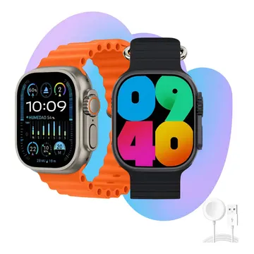 Relogio Smartwatch 10 Ultra Plus Preto Tela AMOLED Monitor Saúde GPS Bluetooth — Smartwatches e Acessórios