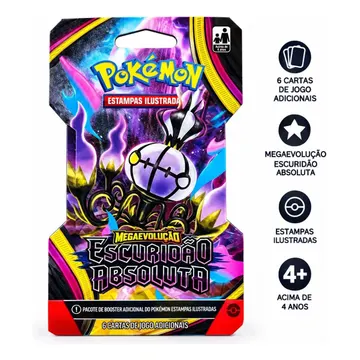 Pokémon ME05 Escuridão Absoluta Booster 6 Cartas Copag — Jogos de Tabuleiro e Cartas