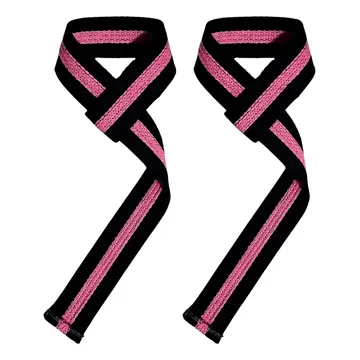 Tala Strap Musculação 100% Algodão Crossfit Cor Tala Strap Preto/rosa Fortwazz ZZ50 — Fitness e Musculação
