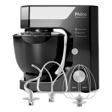 Batedeira Planetária Philco 900W 5L Preta 12 Velocidades Turbo PBP90A — Eletros de cozinha
