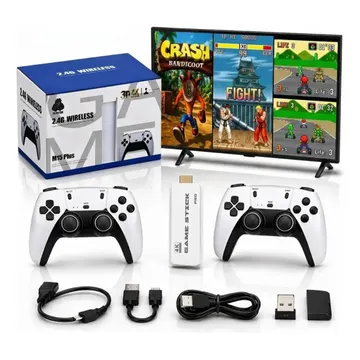 Adaptador Videogame M15 Hdmi 2 Controles Players Branco Bivolt Stick Usb — Acessórios para Áudio e Vídeo