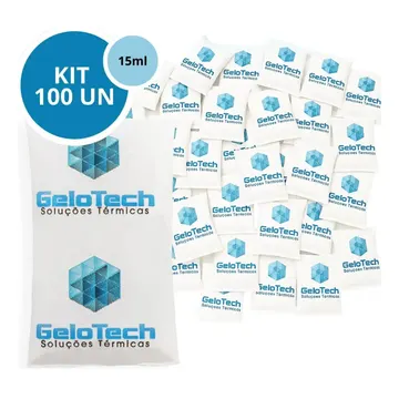 Kit 100 Gelo Gel Flexível 15g Bolsa Artificial Reutilizável Branco — Cozinha