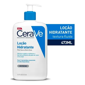 Loção Hidratante Corporal Sem Perfume, com Ceramidas Essenciais e Ácido Hialurônico, Textura Fluida CeraVe 473ml — Cuidados com a Pele