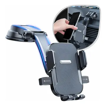 Suporte De Celular Veicular 360° Automotivo Para Painel Mesa Retrovisor Carro Caminhão E Van Com Ventosa Apoio Para Celular Smartphone Universal — Acessórios para Celulares