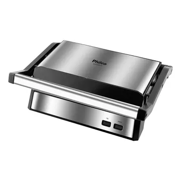 Grill E Sanduicheira PGR21PI Maxx Clean 1000W Cinza Philco — Eletros de cozinha