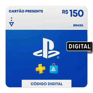 Sony PlayStation Store Gift Card R$ 150 (Digital) — Acessórios para PC Gaming