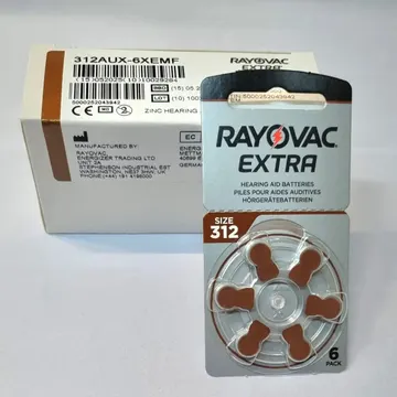 Rayovac Extra Advanced 312 pilha botão 6 unidades — Pilhas e Carregadores