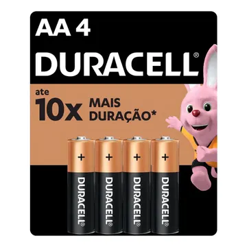 Pilha Alcalina Aa Pequena Duracell Com 4 Unidades — Pilhas e Carregadores
