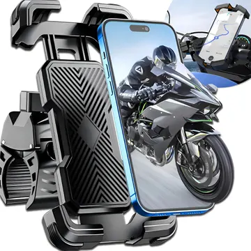 Suporte Celular Moto Bicicleta Guidão Bike Garra Resistente Reforçado Qualidade Ajustável Rotação 360° Gurumania — Acessórios para Celulares