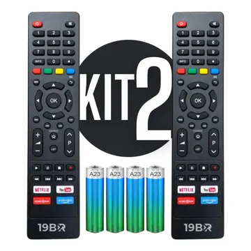 Kit 2 Controle Remoto Para Tv Philco Smart 4k Teclas Netflix, Youtube, Globoplay E Prime Video — Controles Remotos