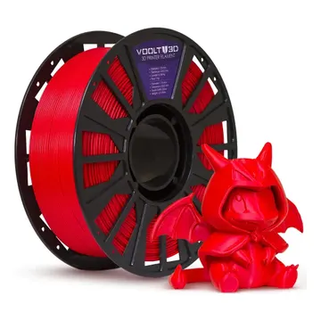 Filamento PLA Vermelho Papai Noel 1Kg 1,75mm Voolt3D High Speed Para Impressão 3D Vermelho Natal Impressoras 3D Peças 3D Fabricação Nacional