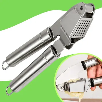 Espremedor De Alho Inox Cozinha Amassador Moedor Triturador Alho Manual Premium Reforçado Profissional Resistente Boa Dica — Utensílios úteis