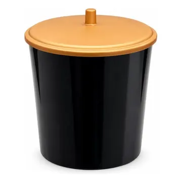 Lixeira 5 Litros Cozinha Escritório Banheiro Tampa Plástico Preto