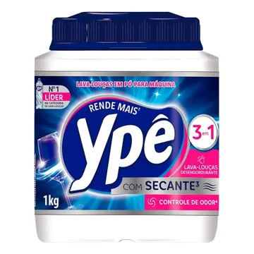 Detergente Lava Louças em Pó para Máquina Ypê 1Kg 3em1 Com Secante — Cuidado da Casa e Lavanderia