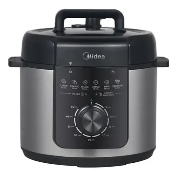 Panela De Pressão Mecânica Preta E Inox 4l Midea Cor Cinza — Eletros de cozinha