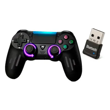 Controle Gamer Bluetooth Pc/notebook + Adaptador Usb Sem Fio Preto — Controles para PC e celular
