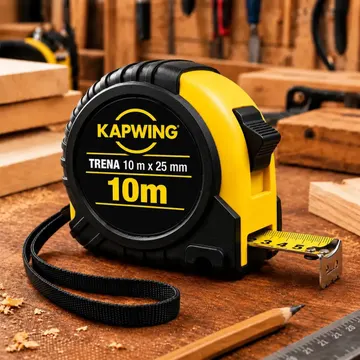 Trena Profissional 10 Metros 25mm Emborrachada Reforçada Fita de Aço Com Trava Manual Medição — Medições e Instrumentação