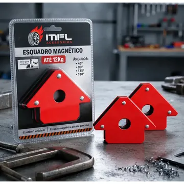 Kit 2 esquadro Magnetico Solda 12kg Soldador Serralheiro MFL — Acessórios para Ferramentas