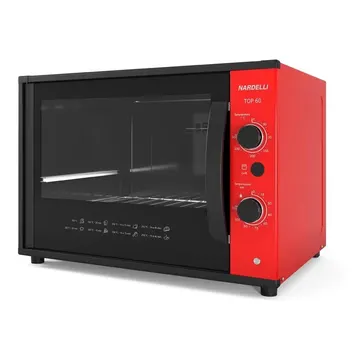 Forno Nardelli Elétrico Bancada Top 60 Litros Cor Vermelho — Eletros de cozinha