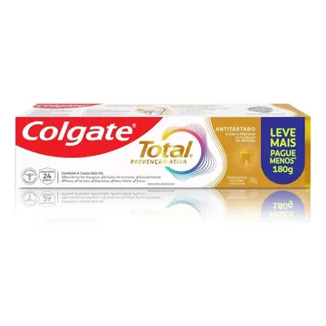 Creme Dental Colgate Total Anti Tártaro 180g — Higiene Pessoal