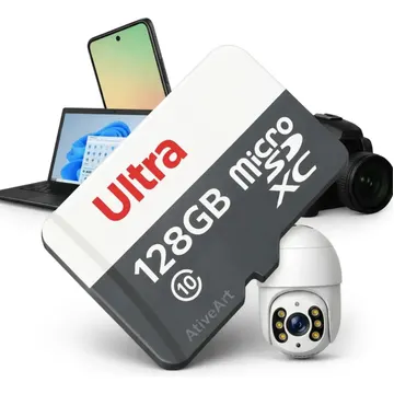 Cartão De Memória 128 Gb Micro Sd Classe 10 Ultra 100mb/s, Para Drones, Celulares, Câmeras Wi-fi, Com Adaptador Sd — Acessórios para Celulares