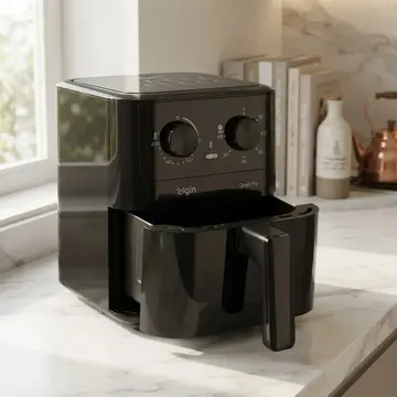 Fritadeira Elétrica Air Fryer Quad Fry 4,2 Litros 1400w Preto Elgin