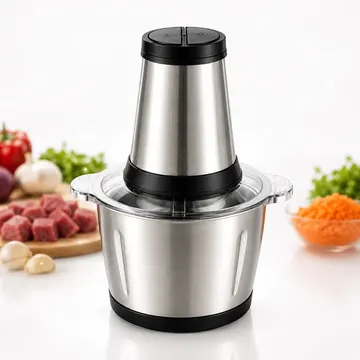 Processador De Alimentos Elétrico 2L Inox Triturador Moedor Picador 250W Multifuncional Cozinha — Eletros de cozinha