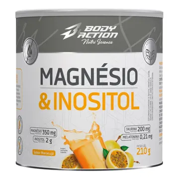 Mineral/Vitamina Bodyaction Nutri Science Magnésio E Inositol Taurina Melatonina 210g em pó sabor Maracujá x 210g — Suplementos Alimentares