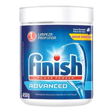 Finish Power Powder Advanced Detergente para Lava Louças em Pó 450g — Cuidado da Casa e Lavanderia