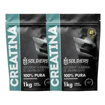 Creatina Suplemento Monohidratada em pó 100% Pura - Soldiers Nutrition x2 — Suplementos Alimentares