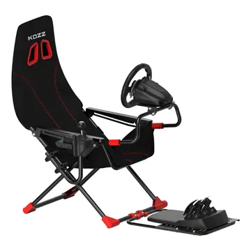 Cockpit Metálico Assento Ergonômico Integrado Fácil Montar — Volantes e pedais