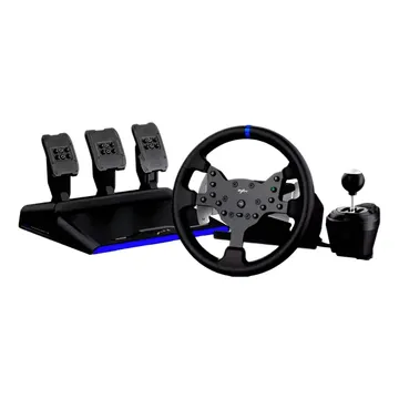 Volante Gamer V99 Controle Driving Direção Force Feedback — Volantes e pedais
