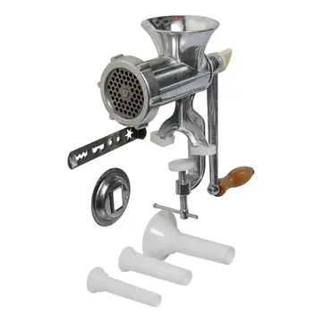 Moedor de Carne Manual Bestfer Nº10 Alumínio Com Funis Para Linguiça — Moedores de carne