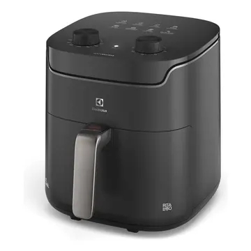 Air fryer Fritadeira Elétrica Electrolux EAF40 1400W sem oleo Rita Lobo 5,6L 8 receitas pré-sugeridas timer 60 minutos desligamento automático cesto removivel d — Eletros de cozinha