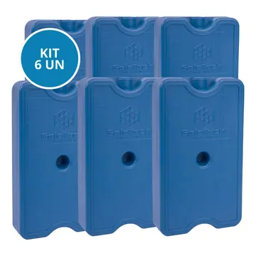 KIT 6 Gelo Gel Artificial Reutilizável Rígido 500ml Gelotech Cooler Caixa Térmica Isopor Transporte Alimentos Bebidas — Cozinha