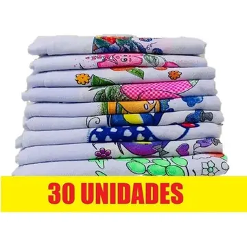 Kit 30 Panos de Prato Algodão TATI Pé de Galinha Estampado — Têxteis de Casa e Decoração