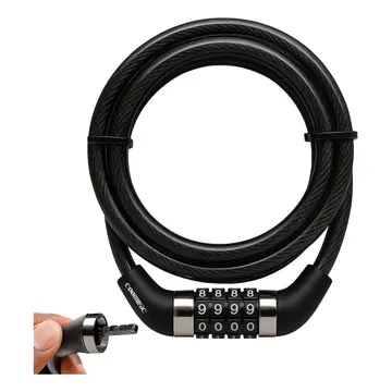Cadeado Bicicleta Antifurto Trava Com Senha Aço Reforçado Para Bike Moto Corrente Portão Coolmusic Cor Preto — Ciclismo