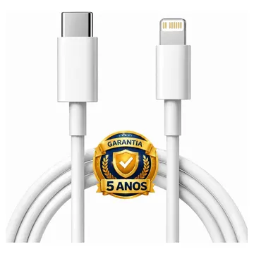 Cabo Carregador Turbo Tipo C Para iPhone 8 X Xr 11 12 13 14 Pro Max Cor Branco Dtimp — Acessórios para Celulares